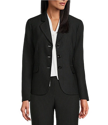 Kasper Womens 1 Button Framed Notch Collar Houndstooth Jacket : :  Clothing, Shoes & Accessories