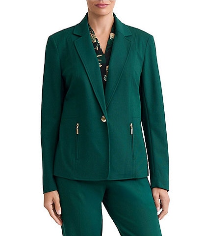 Kasper Long Sleeve One Button Blazer