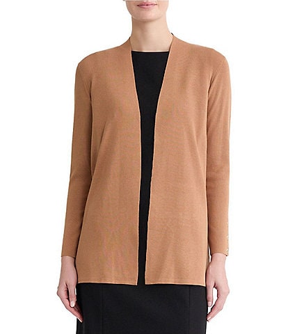 Kasper Long Sleeve Open Front Cardigan