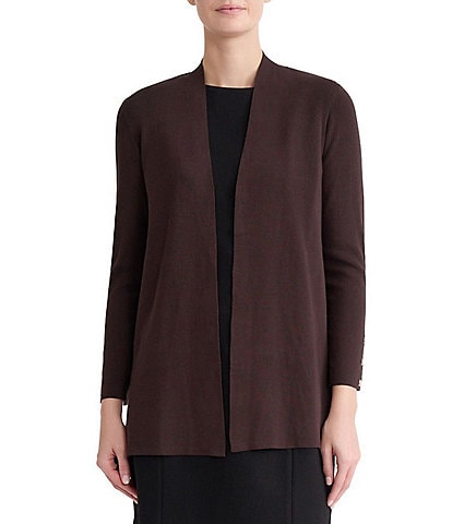 Kasper Long Sleeve Open Front Cardigan