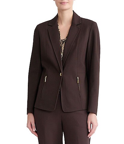 Kasper Petite Size Long Sleeve One Button Blazer