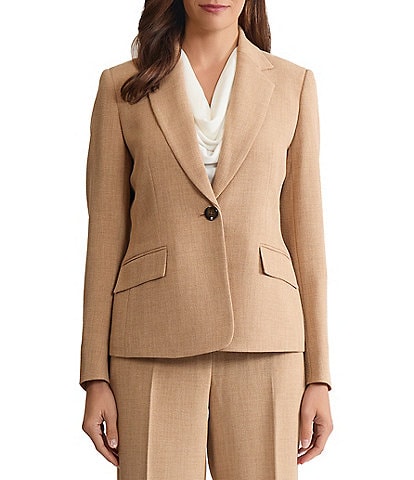 Kasper Petite One Button Crepe Blazer