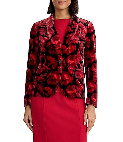 Kasper Petite Size One Button Shawl Collar Blazer