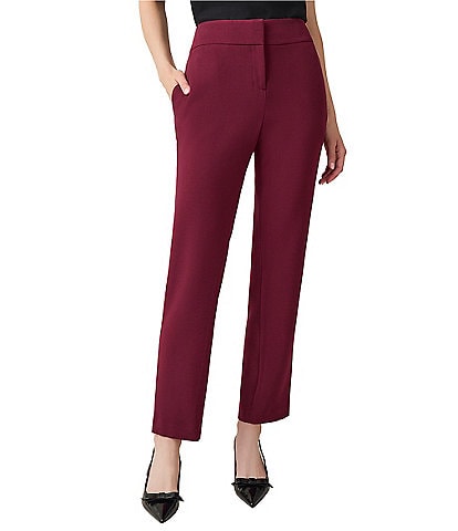 Kasper Petite Size Stretch Crepe Slim Pocket Pant