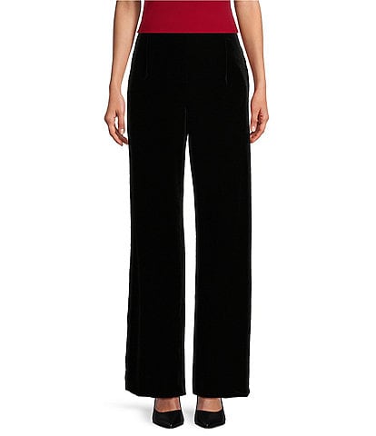 Kasper Petite Size Velvet Wide Leg Pull-On Pant