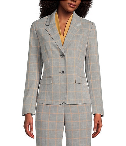 KASPER NWT Women 2PC Elegant Ash Gray Career Skirt Suit Jacket Size 2p  Skirt 6p