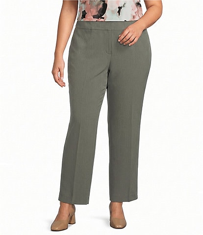 Kasper Plus Fly Front Stretch Crepe Pant