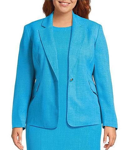 Kasper Plus One Button Notch Collar Jacket