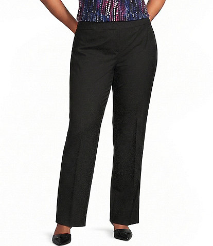 Kasper Plus Size Washable Flat Front Trousers