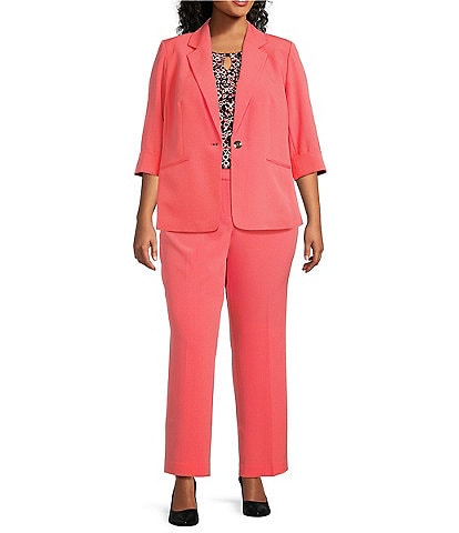 Calvin Klein Plus Size Long Sleeve 2-Button Suit Jacket & Plus