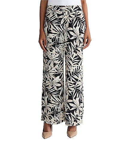 Kasper Pull On Wide Printed Ankle Pant