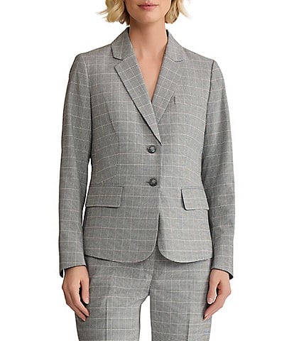 Kasper Two Button Notch Collar Blazer
