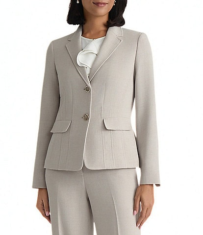 Kasper Two Button Seamed Jacket
