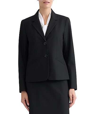 Kasper Two Button Washable Long Sleeve Jacket