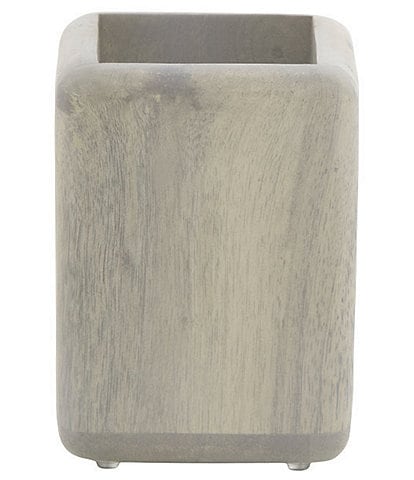 Kassatex Fiji Collection Whitewashed Mango Wood Tumbler