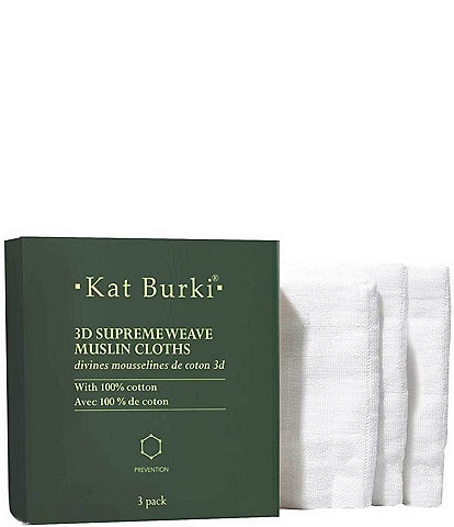 Kat Burki Skincare 3D Supreme Weave Muslin Facial Cloths