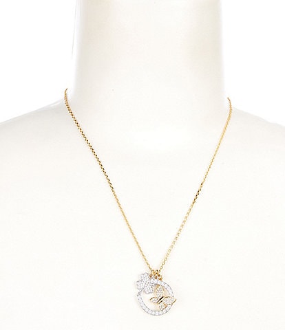 kate spade new york Lucky Charm Rhinestone Short Pendant Necklace