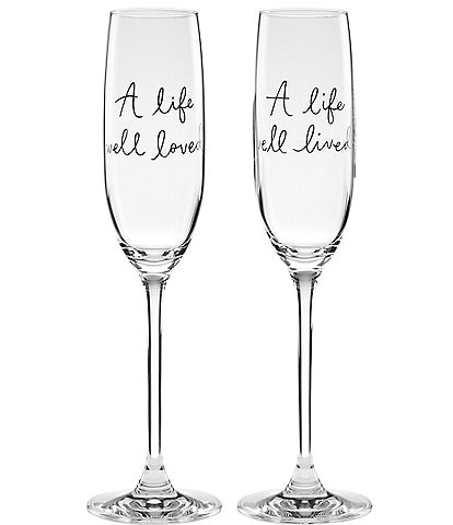 kate spade new york Charmed Life 2-Piece Toasting Flutes