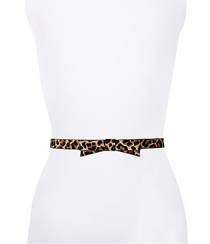 kate spade new york 0.75#double; Leopard Haircalf Leather Bow Belt