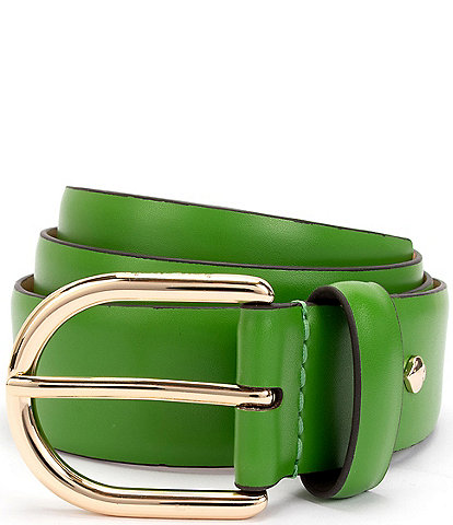 kate spade new york 1.3" Feather Edge Leather Belt