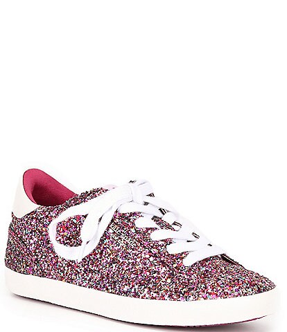 kate spade new york Ace Glitter Lace-Up Sneakers