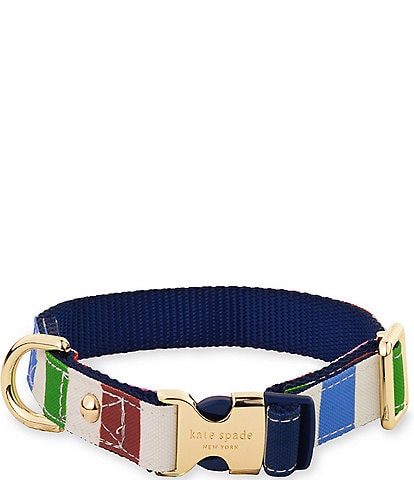  Kate Spade New York Heavy Duty Leash for Female or Male Dogs,  Cute Pet Leash with Gold Metal Hardware, Long Dog Lead for Small Medium  Large Breeds (Large, Adventure Stripe) 