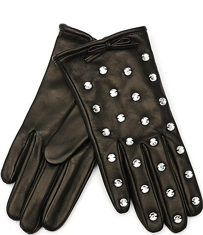 Kate Spade New York Arabesque Quilted Zipper Gloves, Womens, M, Black