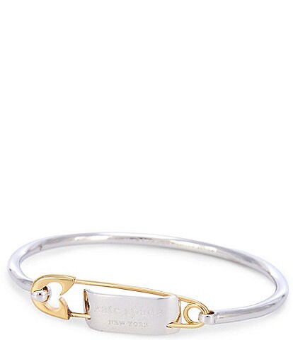 kate spade new york Bits & Baubles Sam Tag Safety Pin Bangle Bracelet