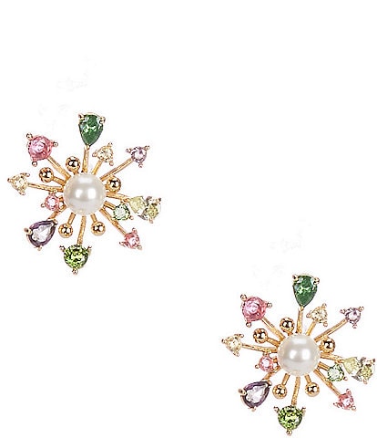 kate spade new york Bloom In Crystal Color Pearl Stud Earrings