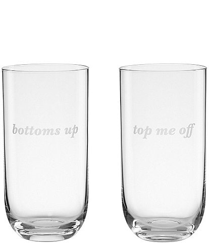 kate spade new york Bottoms Up & Top Me Off, Hiball Glasses, Set of 2