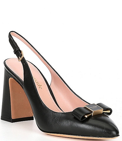 kate spade new york Bowdie Bow Leather Slingback Pumps
