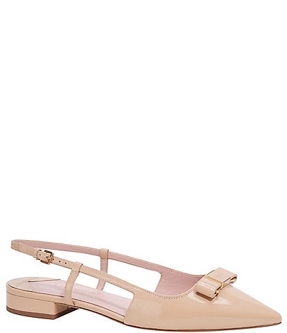 kate spade new york Bowdie Patent Leather Slingback Flats