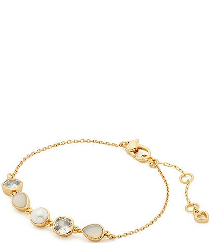 kate spade new york Bubbly Bezel Crystal and Pearl Line Bracelet