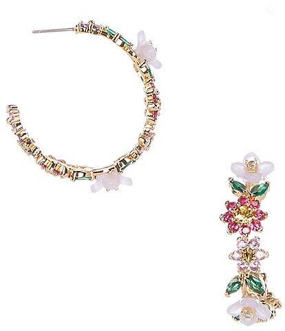 kate spade new york Bursting Blooms Floral Hoop Earrings