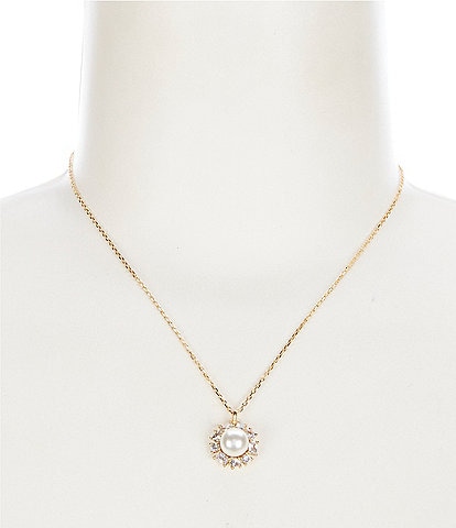 kate spade new york Candy Shop Cream Pearl Halo Short Pendant Necklace