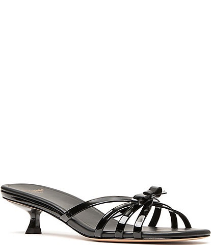 kate spade new york Carolina Patent Leather Bow Kitten Heel Sandals