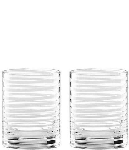 kate spade new york Charlotte Street Spiral Double Old Fashioned Glass Pair