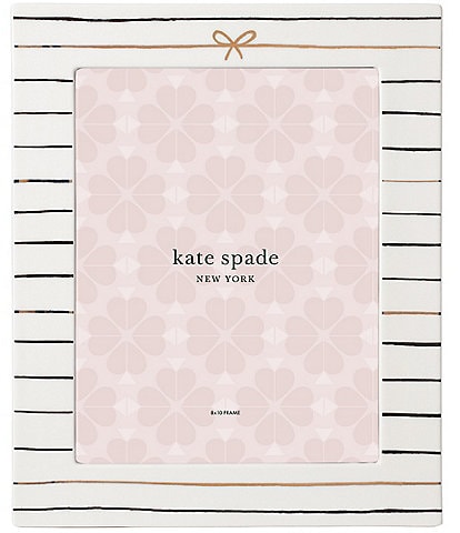 kate spade new york Charmed Life Silver and Gold Stripes 8" x 10" Picture Frame