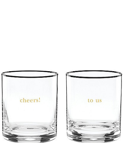 kate spade new york Cheers To Us Double Old Fashioned Glasses, Set of 2