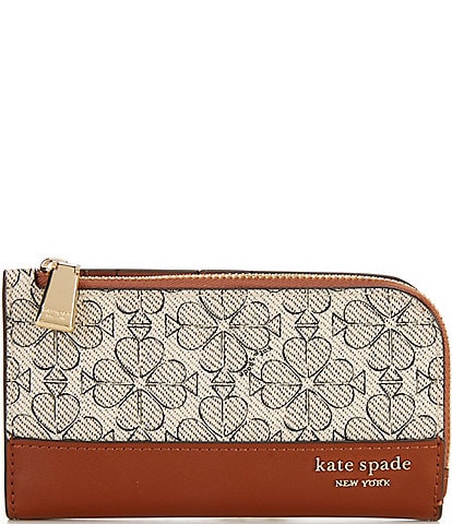 kate spade new york Coated Canvas Small Slim Bifold Wallet