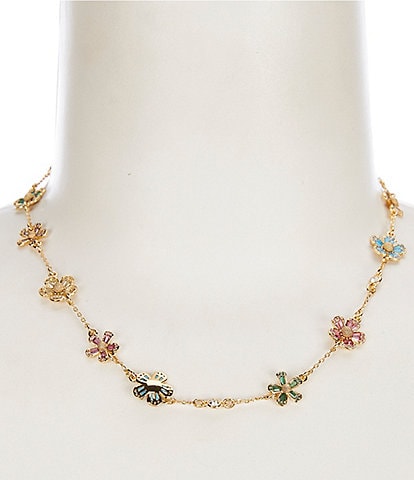 kate spade new york Crystal Fleurette Collar Necklace