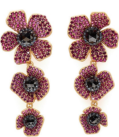 kate spade new york Crystal Poppy Power Linear Earrings