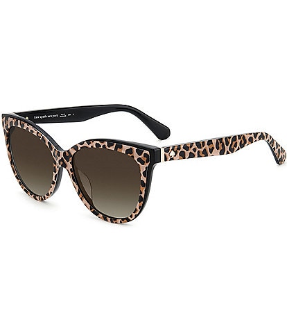 kate spade new york Daesha Leopard Polarized Butterfly Sunglasses