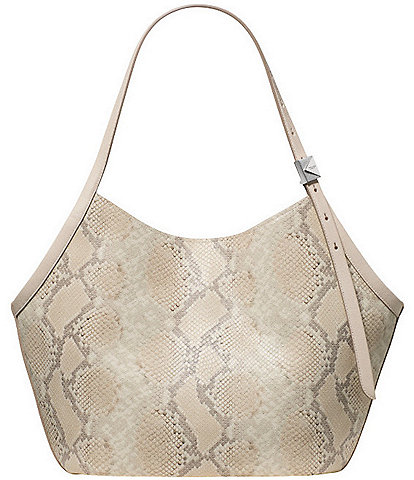 kate spade new york Deco Snake Embossed Leather Tulip Handle Tote Bag