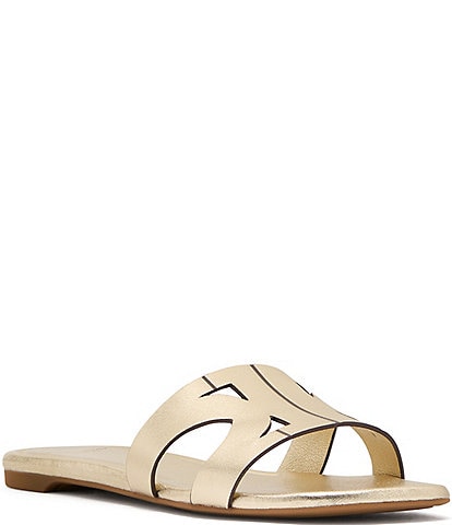 kate spade new york Duo Metallic Leather Slide Sandals
