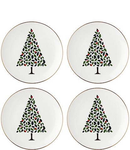 kate spade new york Evergreen Accent Plates, Set of 4