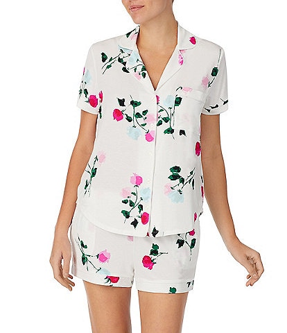 kate spade new york Floral Printed Jersey Shorts and Top Coordinating Pajamas Set