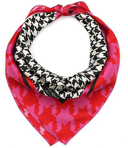 kate spade new york Houndstooth Silk Bandana Scarf