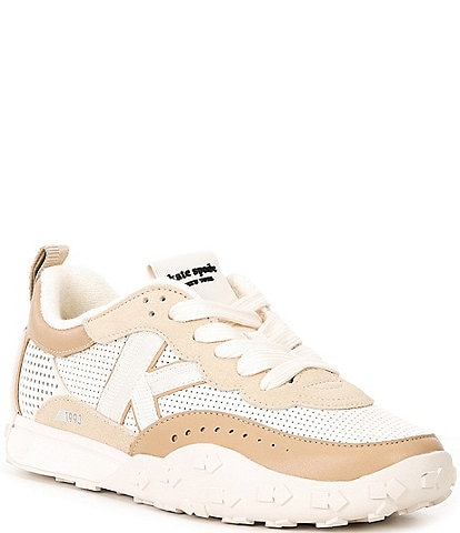 kate spade new york K As In Kate Perforated Leather Lace Up Sneakers