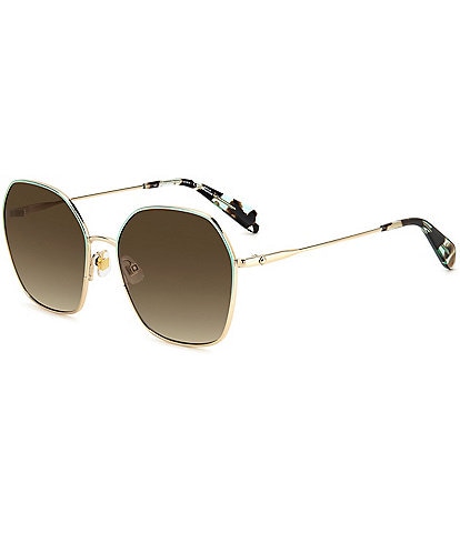 kate spade new york Kenna Gold Frame Round Sunglasses